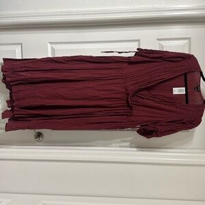 Torrid midi linen surplice dress